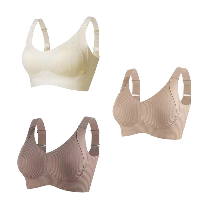 🎁Kjøp 1 Få 3 pakker💕Ribbet Push Up-bh for kvinner, justerbar og trådløs