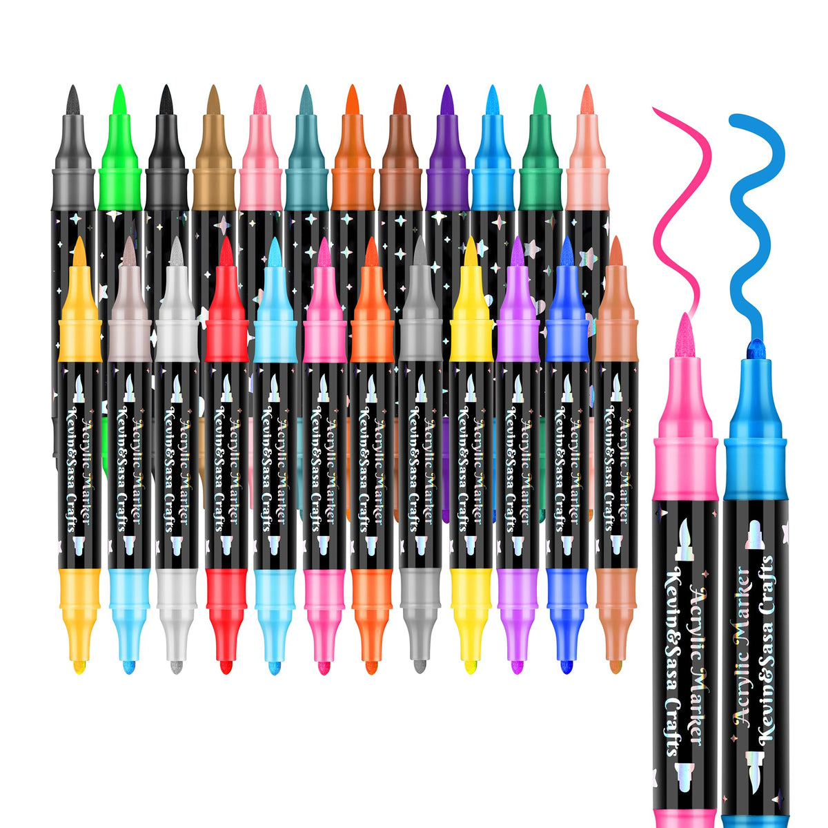 🔥Hot Sale🎁Glittermarkerpenne med to spisser
