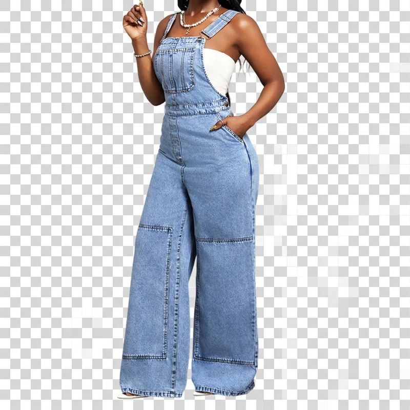 Flatterende dongeridress