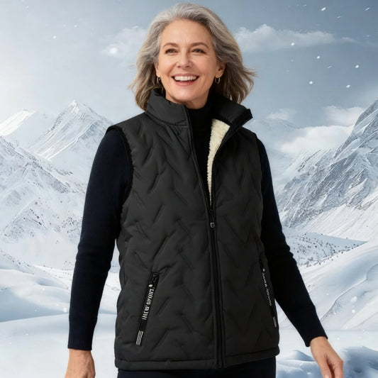 ✨️❄️Unisex vintervarm, uformell, ermeløs, vattert vest med fleecefôr