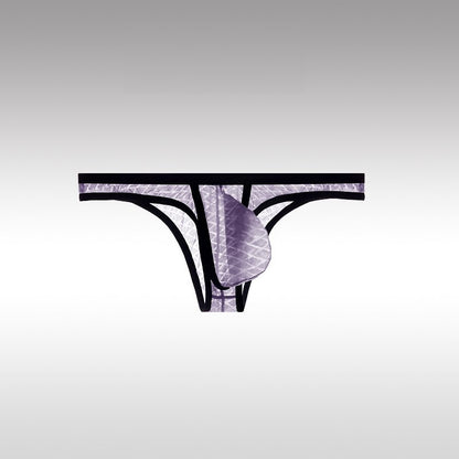 Sexy lavt sittende komfortbikini for menn, is-silke, mesh, gjennomsiktig, ultratynn truse