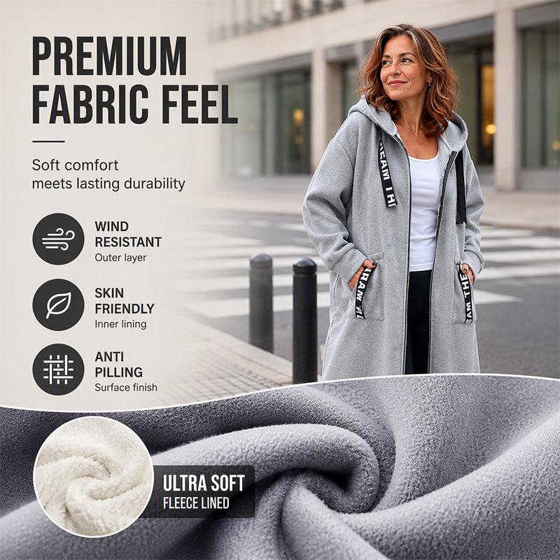 🔥Heißer Verkauf 50% Rabatt🔥🧥Kvinner sin oversized hettegenser jakke🎁