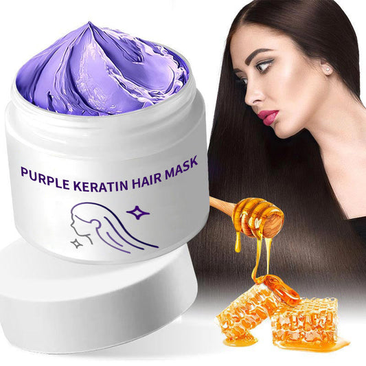 🎁 Hot Sale 50% AVSLAG 🔥Lilla Keratin Hair Mask - Balsam for permanent og farget hår