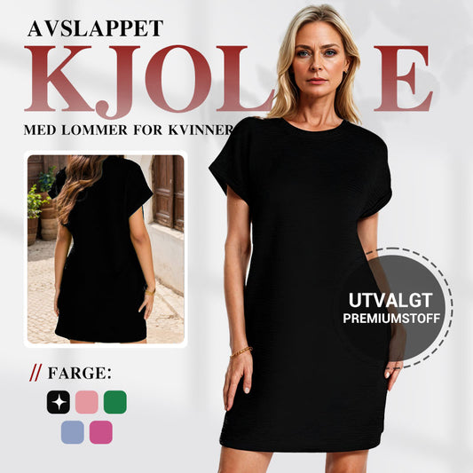 Avslappet Kjole med Lommer for Kvinner