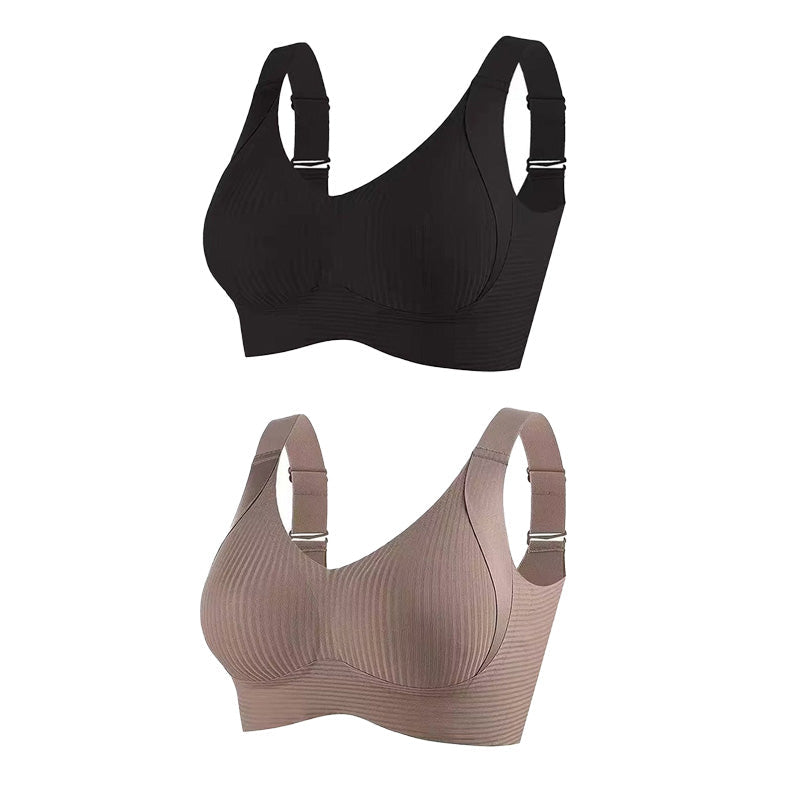 🎁Kjøp 1 Få 3 pakker💕Ribbet Push Up-bh for kvinner, justerbar og trådløs