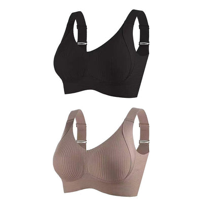 🎁Kjøp 1 Få 3 pakker💕Ribbet Push Up-bh for kvinner, justerbar og trådløs