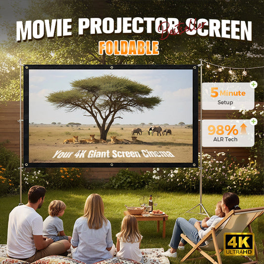📺 50 % RABATT NÅ! ✨ HD-projeksjonslerret – 120 tommer diagonalt med matt hvit overflate for en krystallklar hjemmekinoopplevelse 🎬🌟