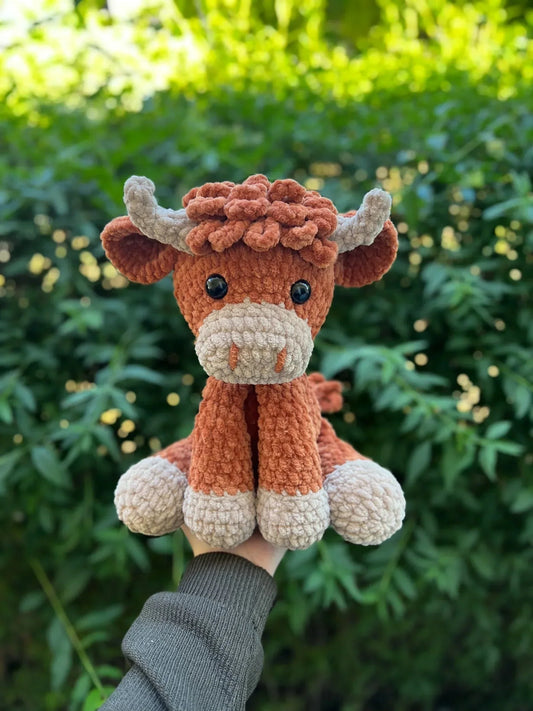 ✨SISTE DAGS KAMPANJE - 50 % RABATT✨Heklet Highland Cow Amigurumi-mønster🐮- DIY-sett og ferdig plysj