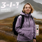 💦3-i-1 vanntett damejakke – regn, vind og kulde, alt dekket