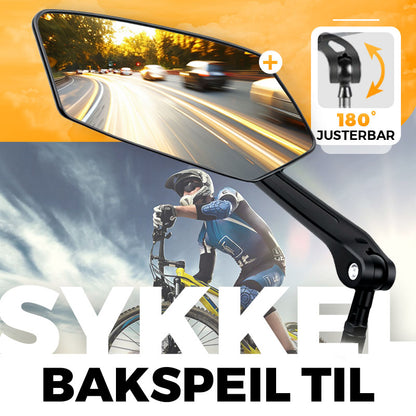 360° Roterbart og justerbart bakspeil for sykkel