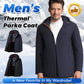 🔥Termisk, tykk parkas med hette for menn –🧥Vindtett, vannavstøtende, holder kroppstemperaturen oppe!