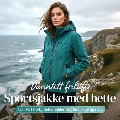 Utendørs vanntett sportsjakke med hette