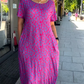 2025 trendy plus-size kjole med fasjonabelt trykk
