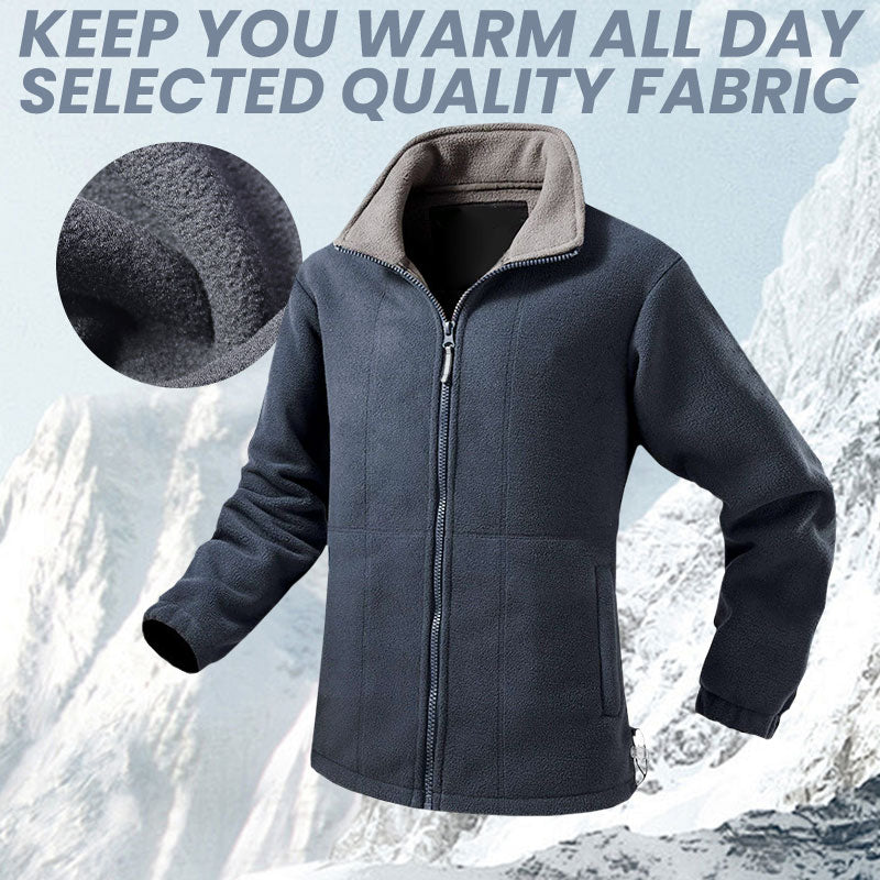 🎁Herrejakke i dobbeltvevd fleece (50 % rabatt)
