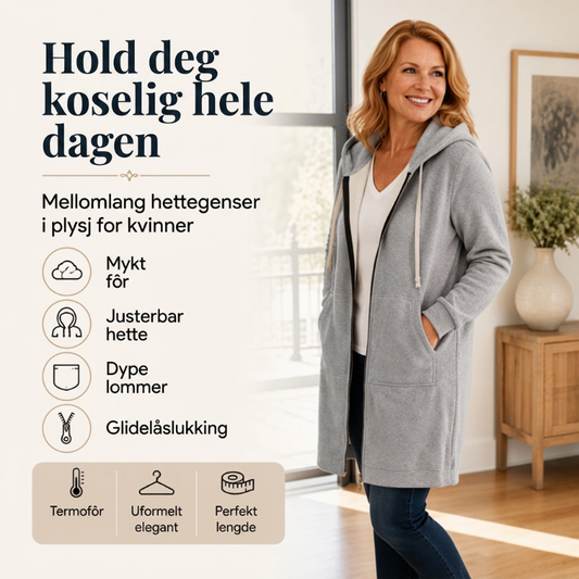🔥✨Fleece-hettegensere med glidelås for damer