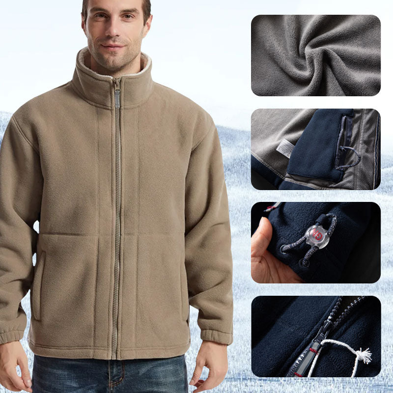 🎁Herrejakke i dobbeltvevd fleece (50 % rabatt)