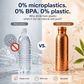❄️Sommertilbud: 50 % rabatt!💧Førsteklasses vannflaske laget av 100 % massivt kobber – plastfri og inspirert av ayurveda