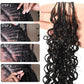ISEE HAIR Hårforlengelser av ekte hår, heklet med «Miracle Knots», forhåndssortert, 50 g/pakke – Knotless Boho-fletter, 4–5 pakker til hele hodet, flere krøllete og bølgete teksturer