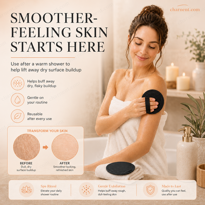 🌸🧖‍♀️ 50% RABATT! Skrubbbadeputer – Eksfolierer skånsomt, åpner porene og får en lysere hud. Slitesterk gummi, enkel å skylle av. Litt skrubbing gjør mye! ✨🛀