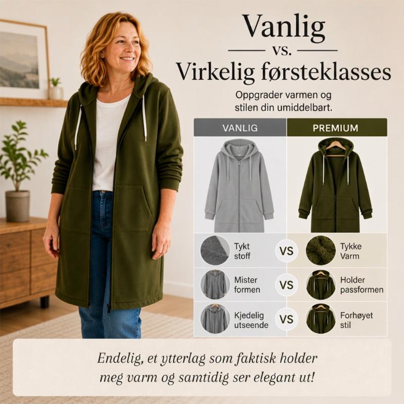 🔥✨Fleece-hettegensere med glidelås for damer