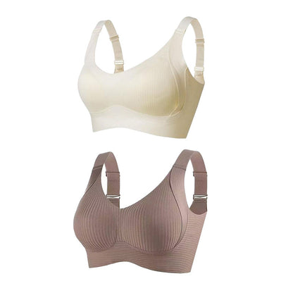 🎁Kjøp 1 Få 3 pakker💕Ribbet Push Up-bh for kvinner, justerbar og trådløs