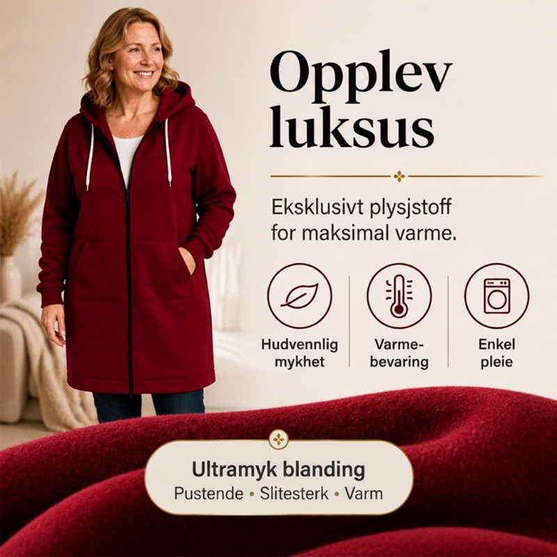 🔥✨Fleece-hettegensere med glidelås for damer