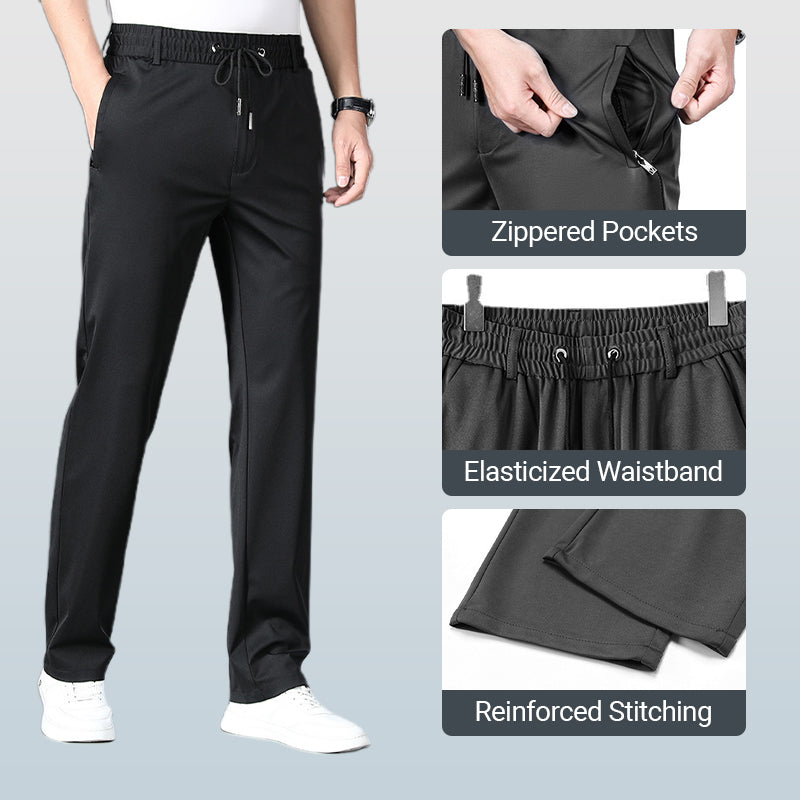 👖Våren nyankomne✨Rette, antirynkefritidsbukser for menn