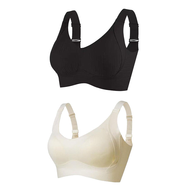 🎁Kjøp 1 Få 3 pakker💕Ribbet Push Up-bh for kvinner, justerbar og trådløs