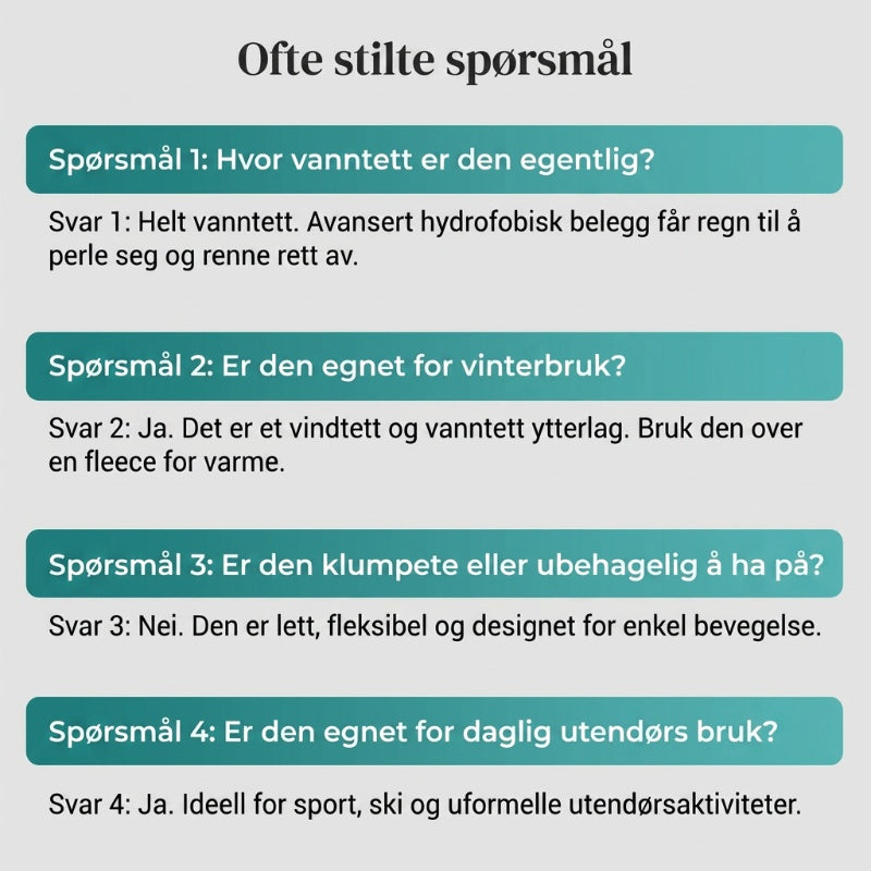 Utendørs vanntett sportsjakke med hette