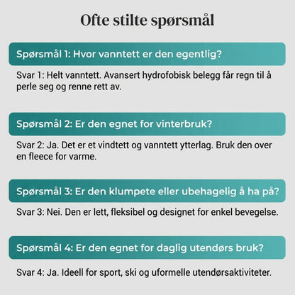 Utendørs vanntett sportsjakke med hette