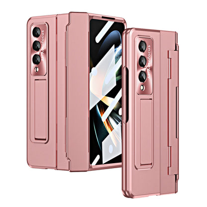 Luksuriøs-Sammenleggbar elektroplated-linsebeskytter mobildeksel til Samsung Zfold3/Zfold4/Zfold5