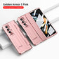Luksuriøs-Sammenleggbar elektroplated-linsebeskytter mobildeksel til Samsung Zfold3/Zfold4/Zfold5