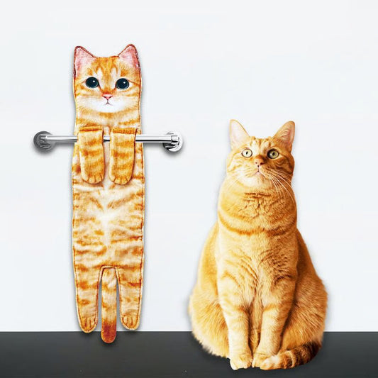 🎁SISTE DAGS SALG 50 % RABATT✨😺Søt kattehåndkle🐾