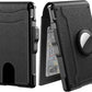💼🔒Slank herrelommebok i aluminium med RFID-blokkering – Pop-up-kortholder med pengeklips og doble ID-vinduer