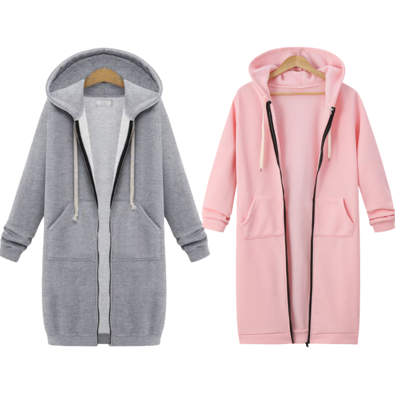 🔥✨Fleece-hettegensere med glidelås for damer
