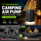 🔋 50% RABATT – Luftpumpe med LED-lys – oppladbar – rask – kompakt – betaling ved levering – perfekt til camping, strand og utendørs