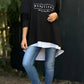 💙49% OFF💙Letter Print Fake todelt langermet T-skjorte med bokstaver