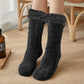 [Varm gave] Twist Pattern Soft Anti-Slip Thermal Floor Socks for vinteren