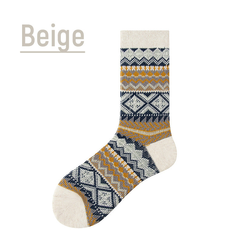 🎁Vintage strikket mønster myke bærekraftige crew-sokker