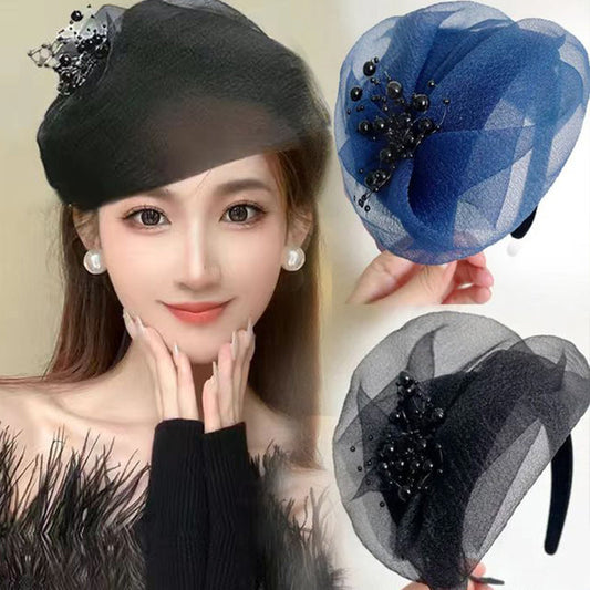 Vintage organza fascinator pannebånd