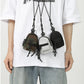 Trendy mini-veske med anheng