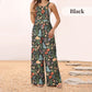 🌸💖Løs, uformell, blomstrete jumpsuit med vide ben