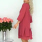Enfarget volangkant for kvinner Elegant kjole