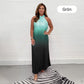 Ombre plissert halterneck kjole
