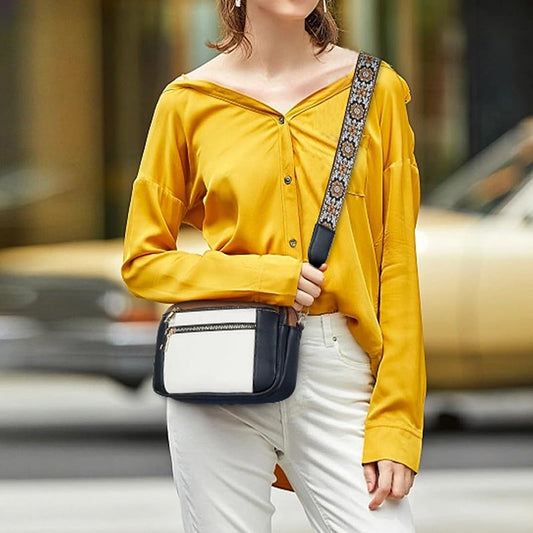 Crossbody-veske for kvinner med bred stropp