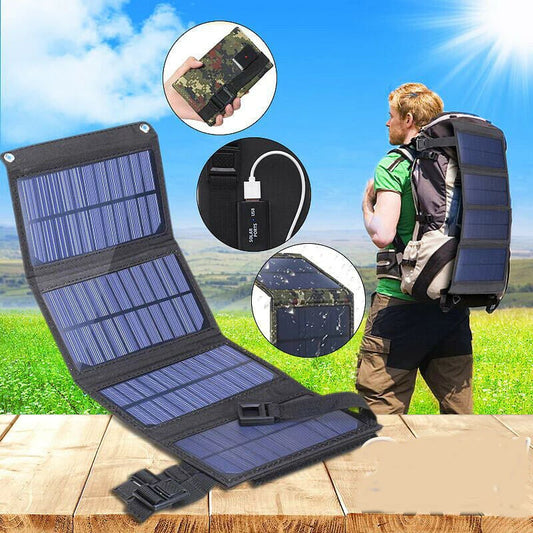 💥20 W bærbar solcellepanel-lader – sammenleggbar, monokrystallinsk og vanntett strømkilde, lett nødlader for mobiltelefoner, camping, fotturer og bobil, USB-utgang, IP65-klassifisert og slitesterk, høy virkningsgrad for friluftsopplevelser