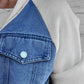 🔥Glidelåsjakke i denim for dame