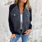 🔥Glidelåsjakke i denim for dame