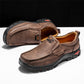 Slitesterke slippers i PU-lær for menn
