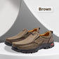 Slitesterke slippers i PU-lær for menn
